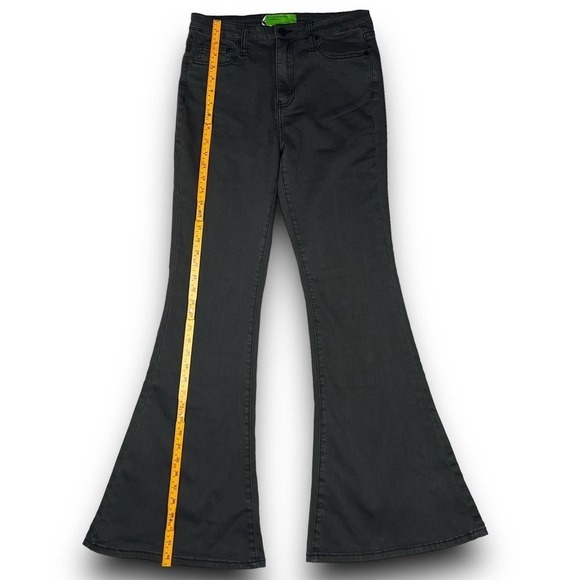 Free People x Sandrine Rose Woman’s Sz 28 Super Flare Jeans Charbon Gray New - Picture 9 of 16